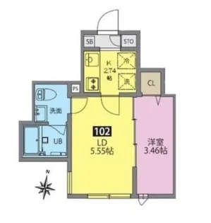 ソレイユ小岩【1階】の間取り