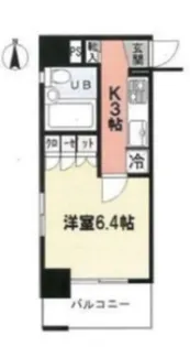 アンディーン月島【6階】の間取り