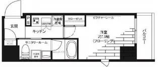 グランドコンシェルジュ神楽坂α【4階】の間取り