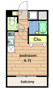 ピュアコスモス【1階】の間取り