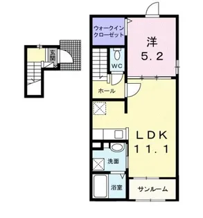 ルーベル 立花 II【2階】の間取り