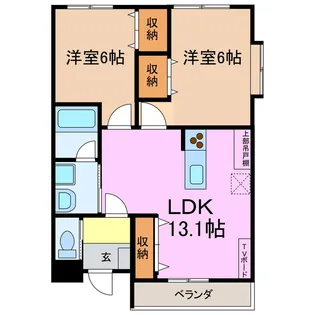 ユートピア徳重【2階】の間取り