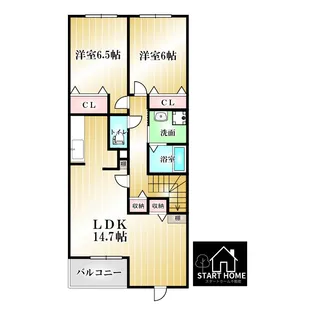 ルミナスしまだI【2階】の間取り