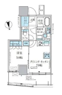 ParkAxis上野松が谷【7階】の間取り