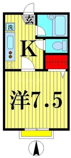 パークフォーラム竹の塚B【1階】の間取り