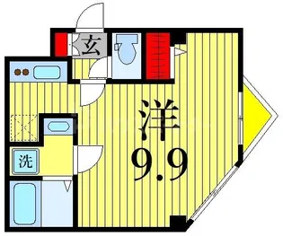 オプンティア大師前【1階】の間取り