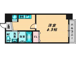 プレサンスNEO長堂アウローラ【6階】の間取り