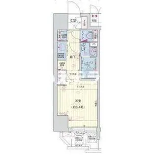 プレサンスみなと元町駅前【5階】の間取り