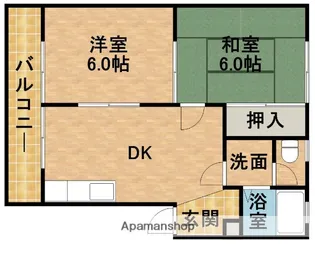 コーポゆあーず【2階】の間取り