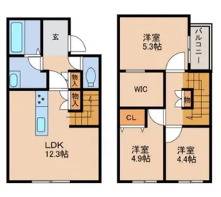 CASA+SOUTH【2階】の間取り