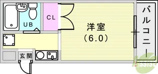 クレスト神田【1階】の間取り