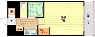 パラシオ南森町【3階】の間取り