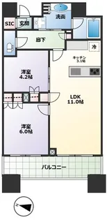 ブリリアタワーズ目黒 ノースレジデンス【21階】の間取り