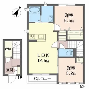 プロヌーブ植田II【2階】の間取り