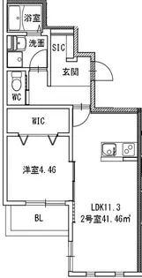 ノヴァイフ黒髪【1階】の外観