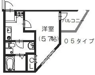 モダンルイーズ鶴見【2階】の間取り