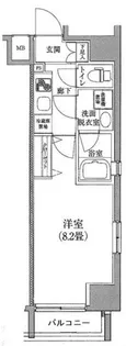 ルフレプレミアム神楽坂【6階】の間取り