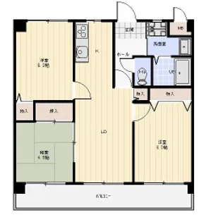ポートパレ【3階】の間取り