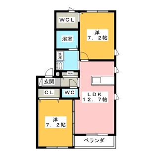 シャーメゾン井の元【2階】の間取り
