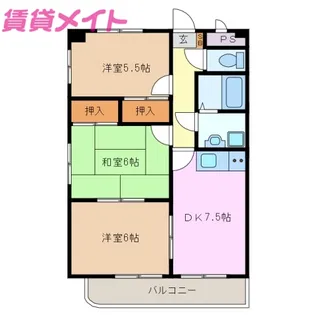 クレアールAZUMA【1階】の間取り