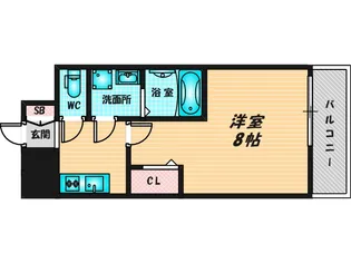 アドバンス大阪シック【2階】の間取り
