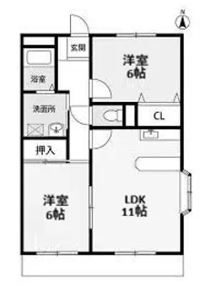ヴェネローネI【2階】の間取り