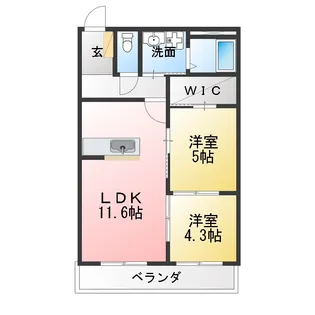 仮)東五城マンション【2階】の間取り