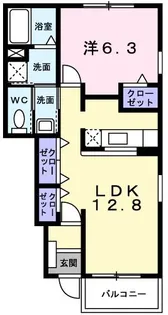 アクア ガーデン III【1階】の間取り