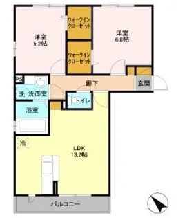 ビッグベン・カントゥス【3階】の間取り