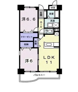 グランドプレステージ熊谷【3階】の間取り