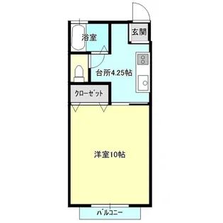 フラットK【2階】の間取り