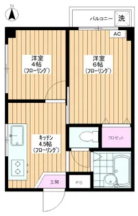グリフィン常盤台【2階】の間取り