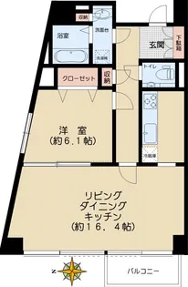 グランドシティ白山【10階】の間取り