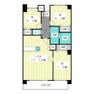ブールヴァールTAKAMAII【3階】の間取り