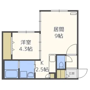 LA・y’s(ラ・ワイズ)【4階】の間取り