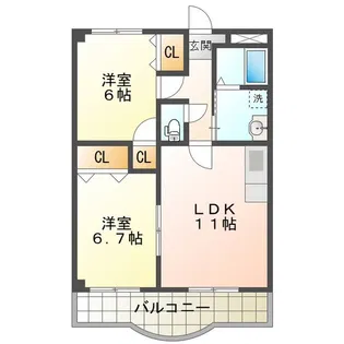 コンフォールカルチェ【3階】の間取り