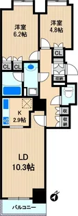 イクス川崎ザ・タワー【13階】の間取り