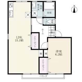 日の出ハイツ【2階】の間取り