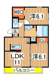グレイス小山台【3階】の間取り