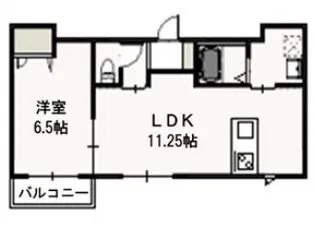 ラ・セーヌ福成 B【2階】の間取り