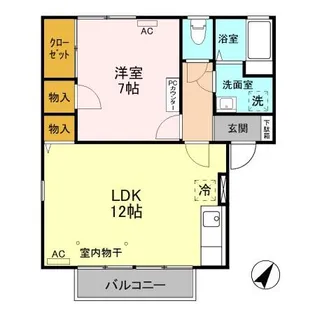 サンライズ A201【2階】の間取り