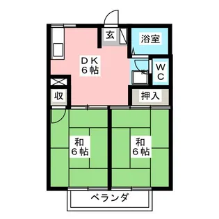 プレジールあおば【2階】の間取り