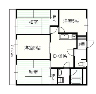 高知県高知市高須新木【マンション】の間取り
