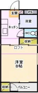 タウンヒルズS【1階】の間取り