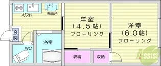 コーポ南仙台【1階】の間取り