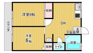 シティハイム明神木【2階】の間取り