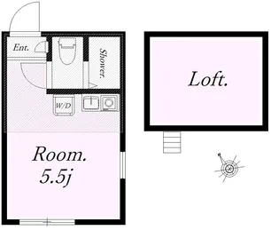 ユナイト星川ポーリング【2階】の間取り