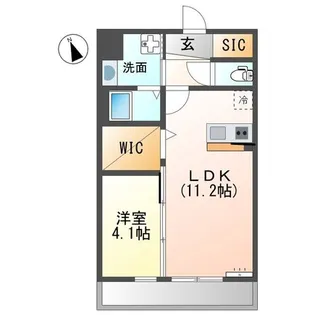 サンハイツ西条東II【1階】の間取り