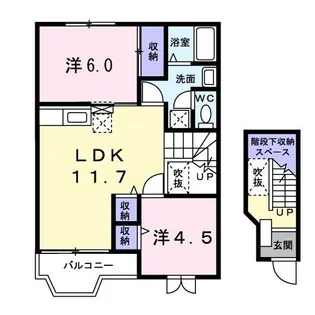 フォレステージA【2階】の間取り