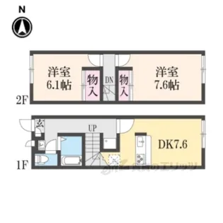 レオパレスサニーハイム光善寺【1階】の間取り